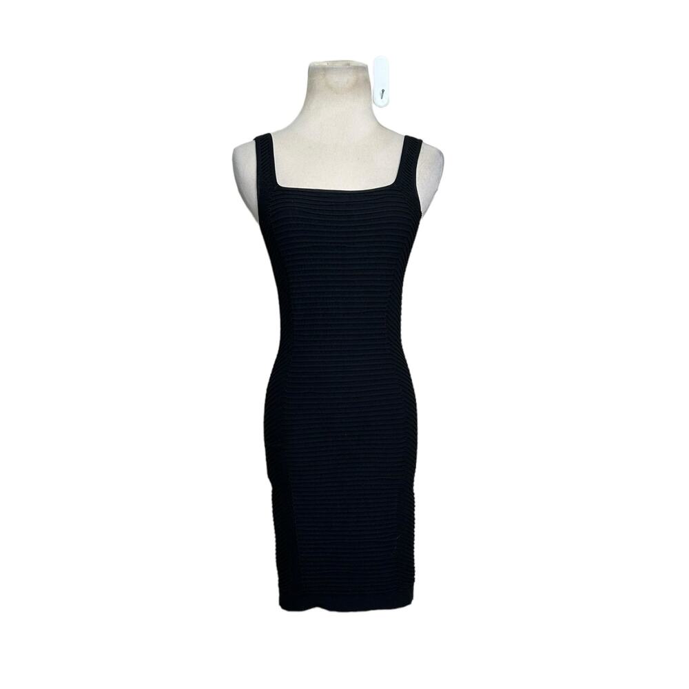 BCBGeneration black smocked tank body con mini dress size M